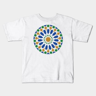 Moroccan Zellige Mosaic Art Kids T-Shirt